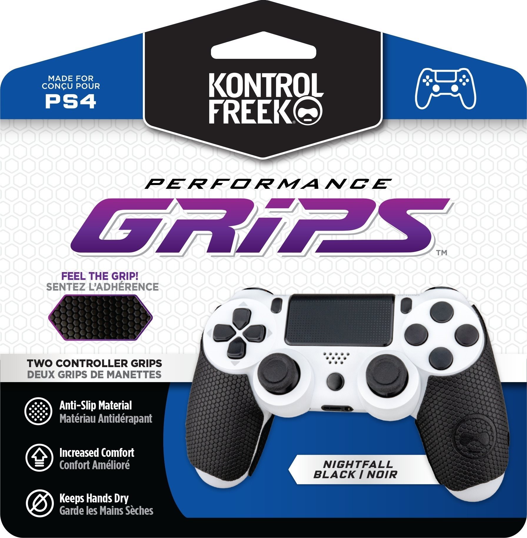 Kontrolfreek Performance Grips (Fekete) - PS4 Kontroller grip