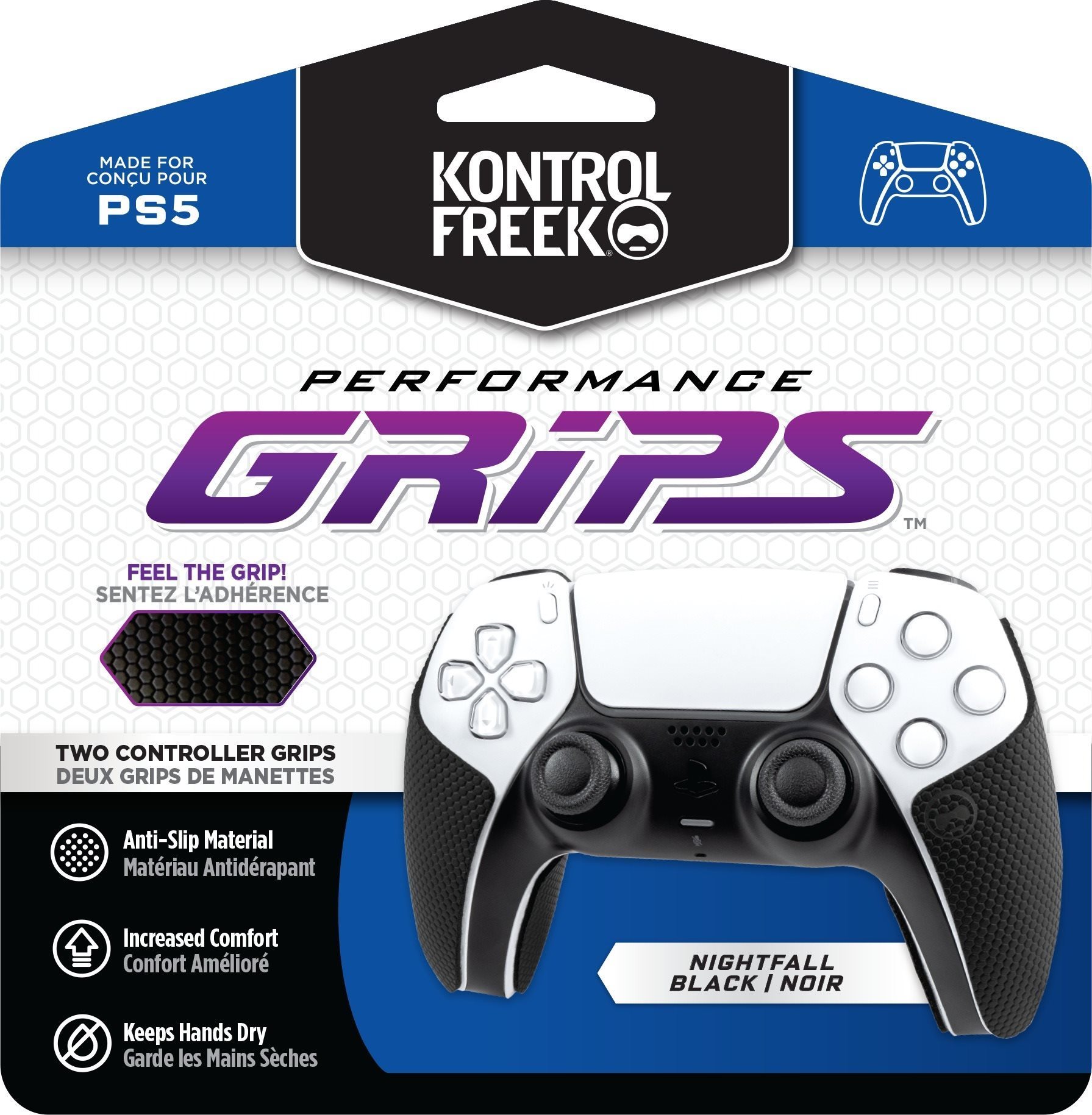 Kontrolfreek Performance Grips (Black) – PS5 Gripy na ovládač
