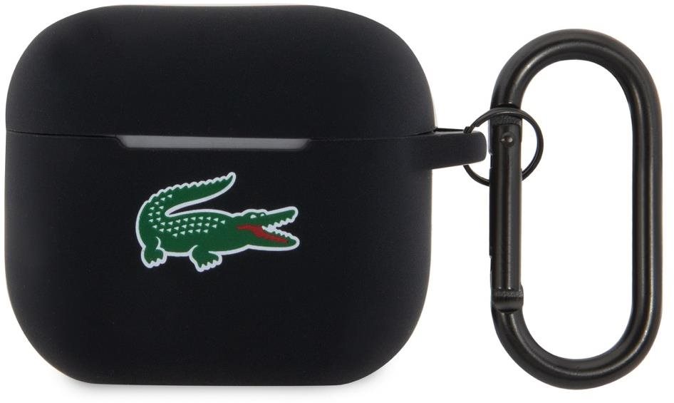 Lacoste Liquid Silicone Croc Logo AirPods 3 Black tok Fülhallgató tok