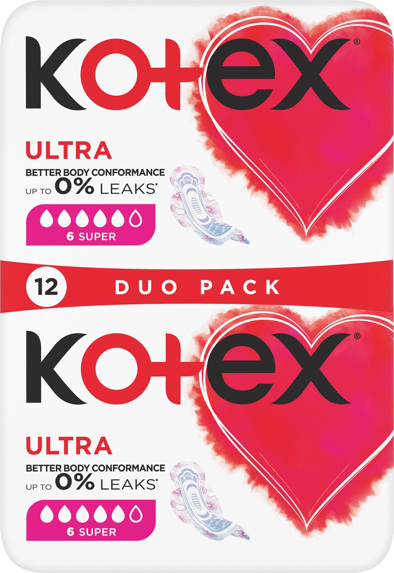 KOTEX Ultra Super 12 db Egészségügyi betét