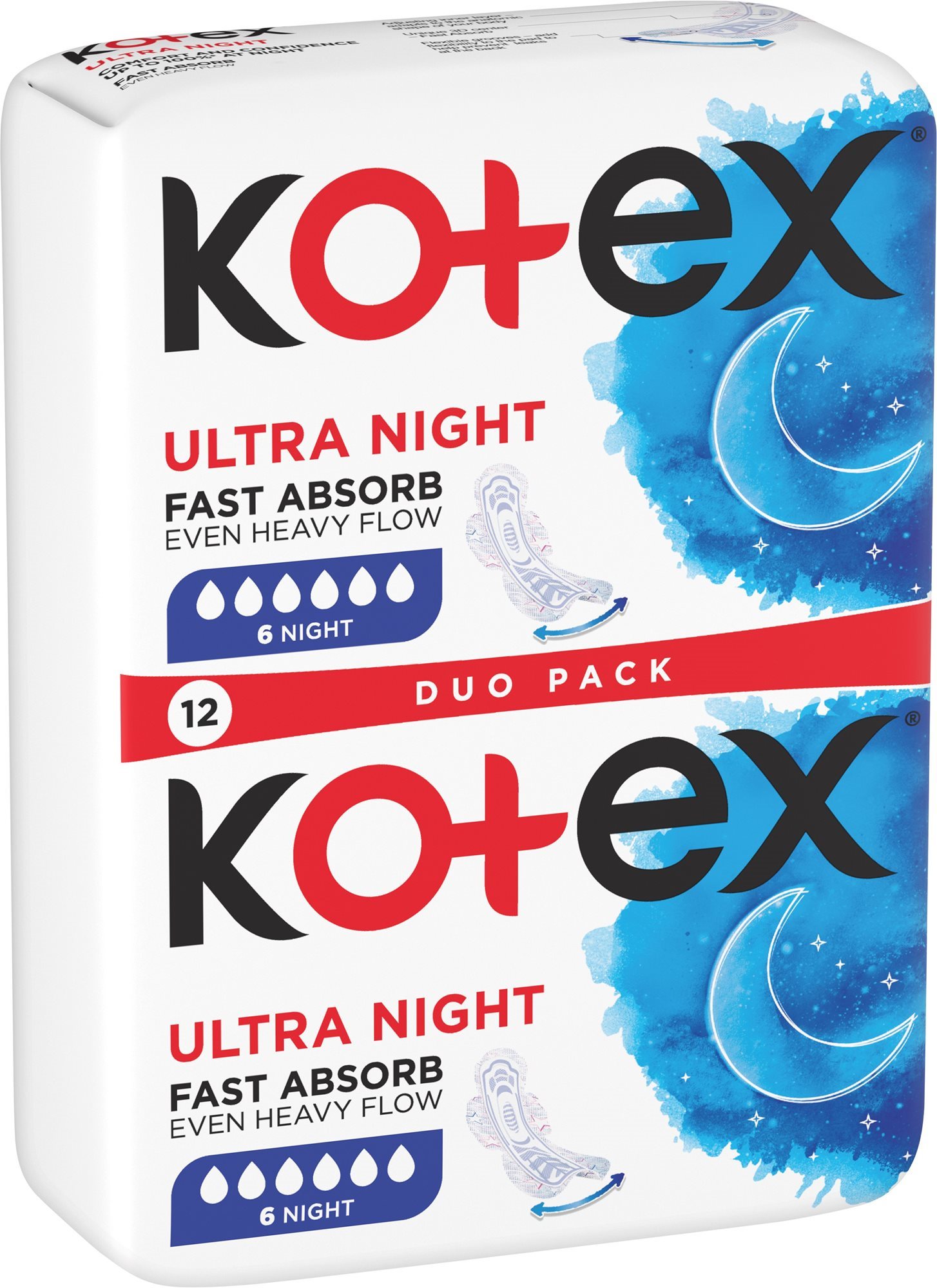 KOTEX UT Night 12 ks Menštruačné vložky