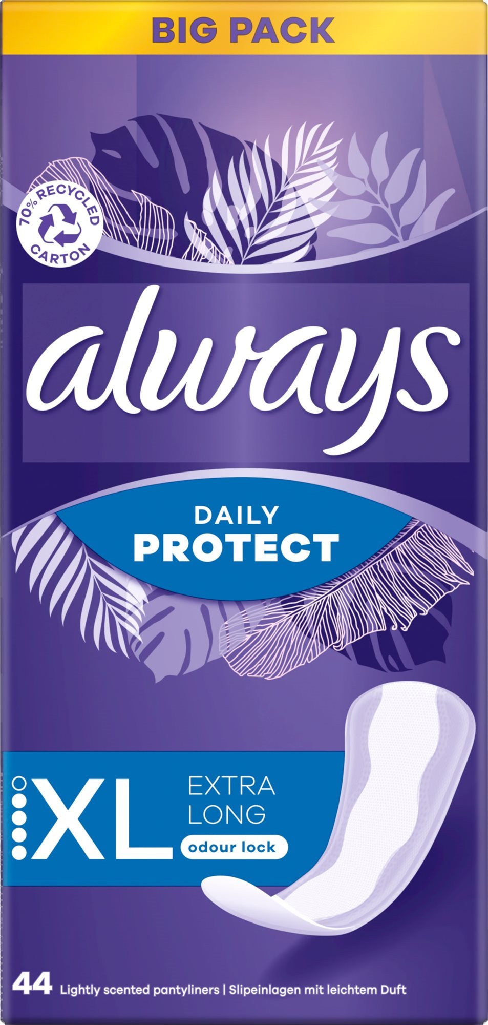ALWAYS Dailies Extra Protect Long Plus Intímky 44 ks Slipové vložky