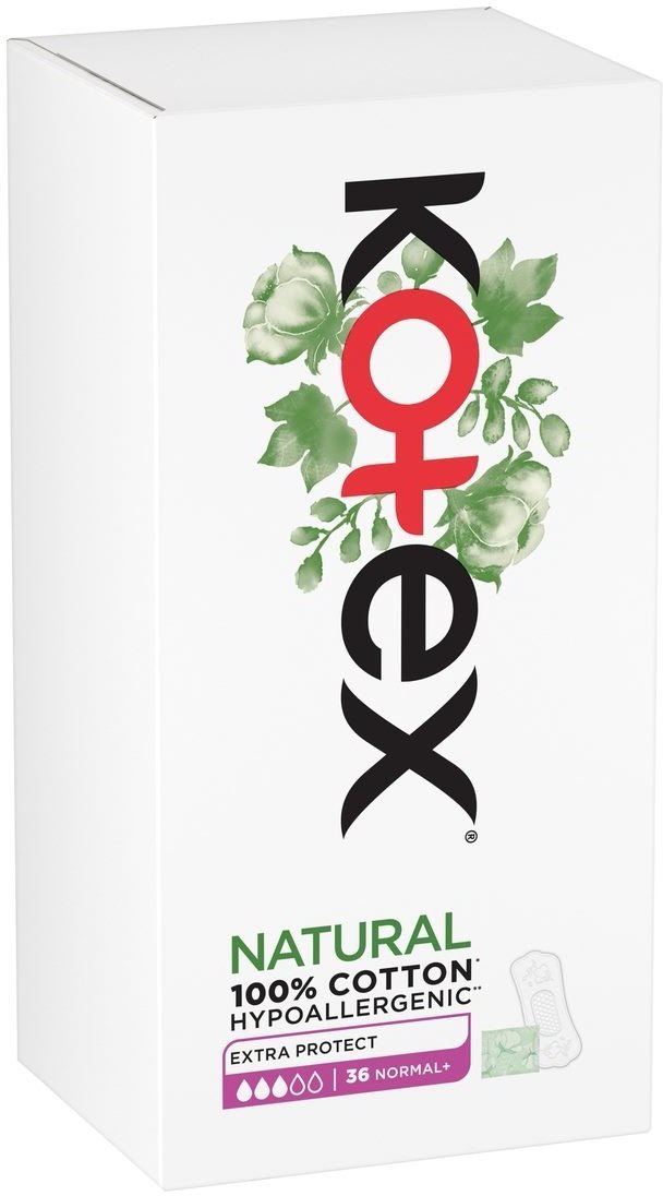 KOTEX Liners Natural Normal + 36 ks Slipové vložky