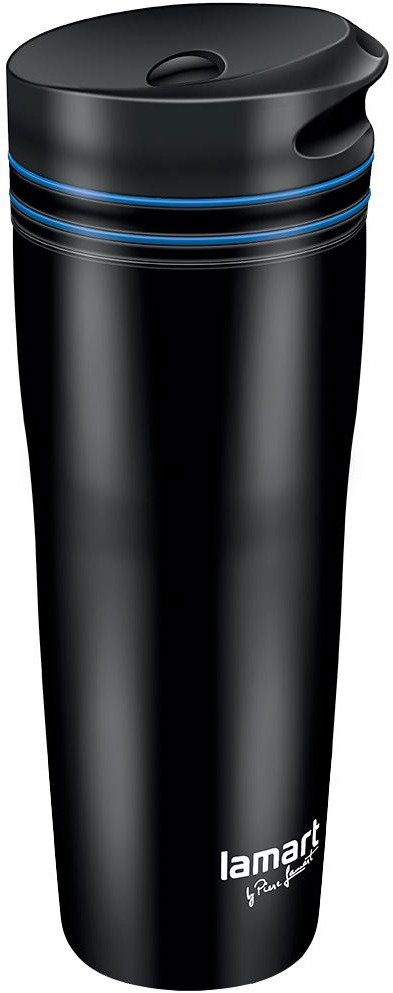 Lamart termohrnček 360 ml čierno/modrý MANQ LT4050 Termohrnček