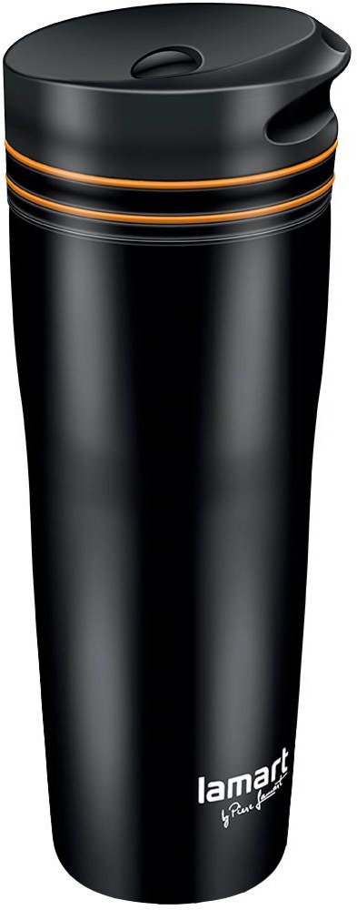 Lamart termohrnček 360 ml čierno/oranžový MANQ LT4051 Termohrnček