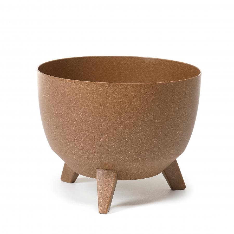 LAMELA ROMA ECO O 40 cm, natur, misa na nožičkách Kvetináč