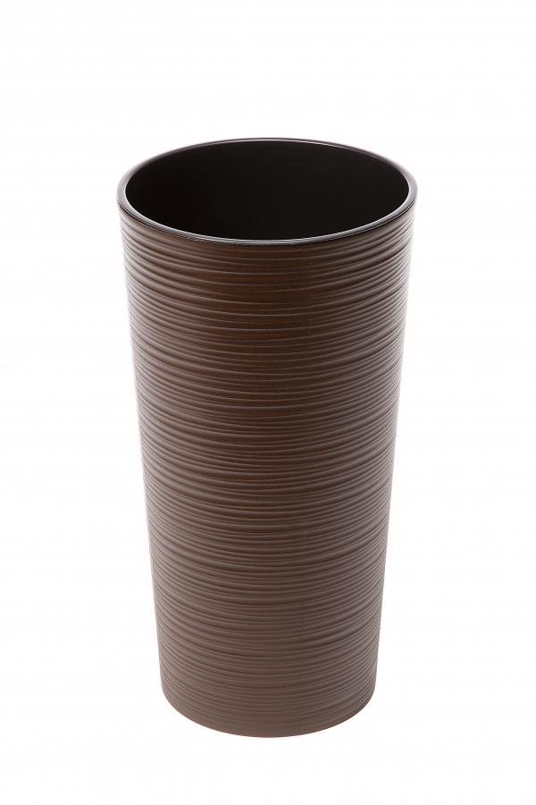 LAMELA, kvetináč LILIA DLUTO – vrúbok O 19 cm, výška 36,4 cm, moka...