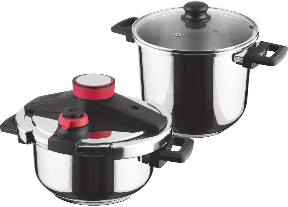 LAMART STEAM LT1230 Schnellkochtöpfe 4+7 l Topfset