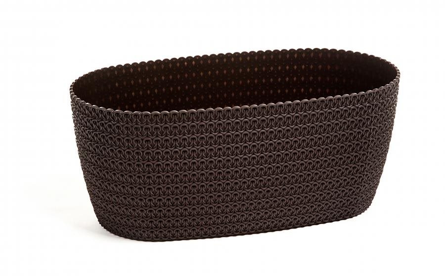 LAMELA, truhlík JERSEY 38 × 18 cm, výška 16 cm, moka Truhlík