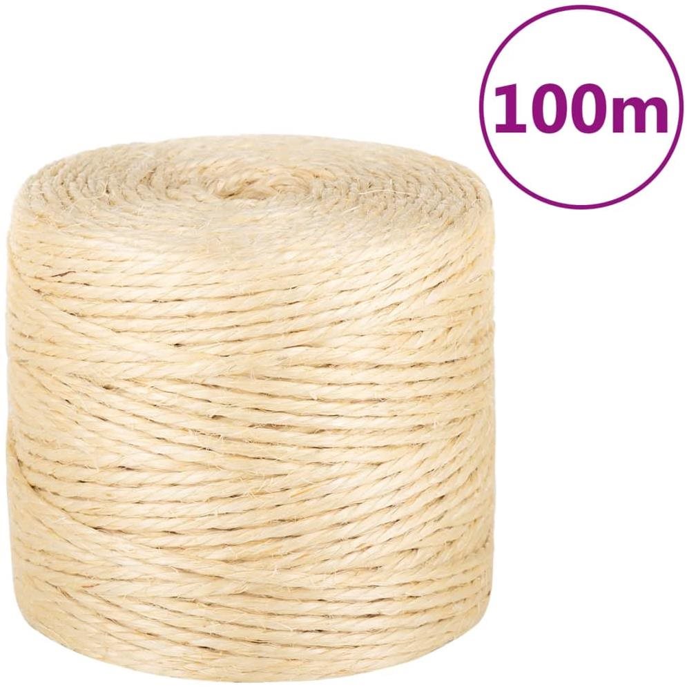 SHUMEE Povraz 100 % sisal 4 mm 100 m Lano