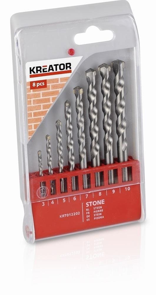 Kreator KRT012202 8 ks Vrtákov do muriva 3 – 10 mm Sada vrtákov