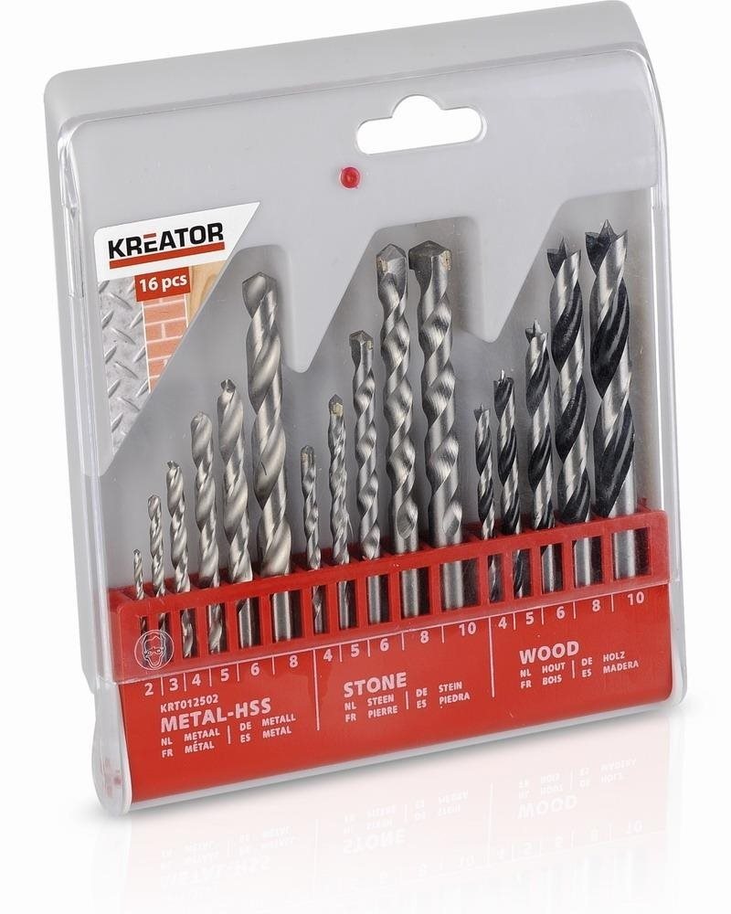 Kreator KRT012502 16 ks Vrtákov SÚPRAVA kov, kameň, drevo Sada...