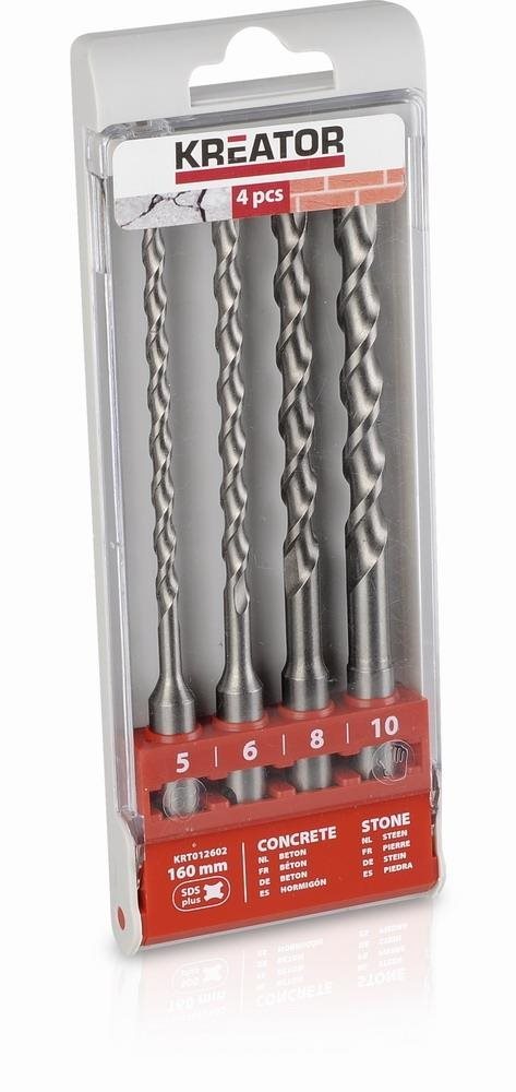 Kreator KRT012602 – 4 ks SDS plus Vrtákov 5-6-8-10 × 160 mm Sada...