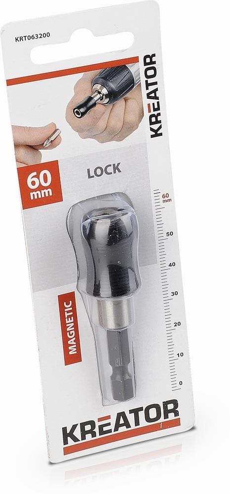 KRT063200 – Magnetický držiak bitov so zámkom 60 mm Nadstavec na bity