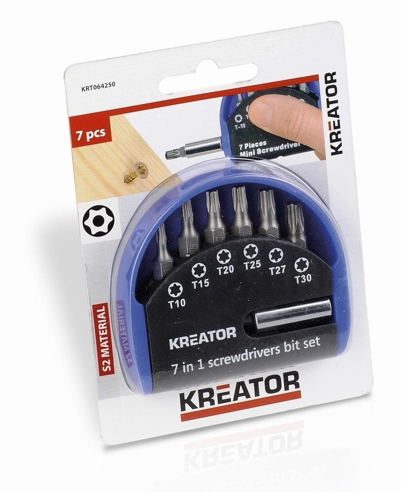 KRT064250 Bitkészlet TORX, 7 db Bitfej készlet
