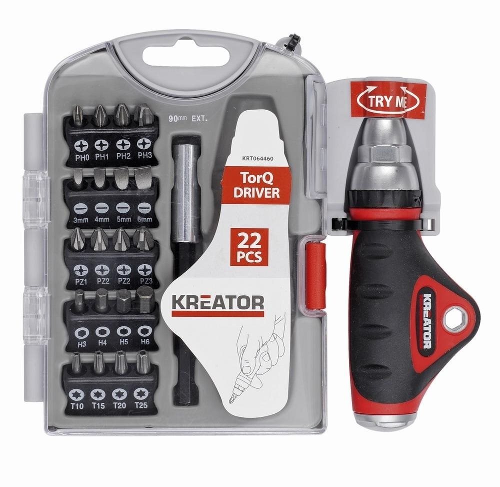 KRT064460 - Bit készlet 22 db PZ/PH/SL/HX/TX Bitfej készlet