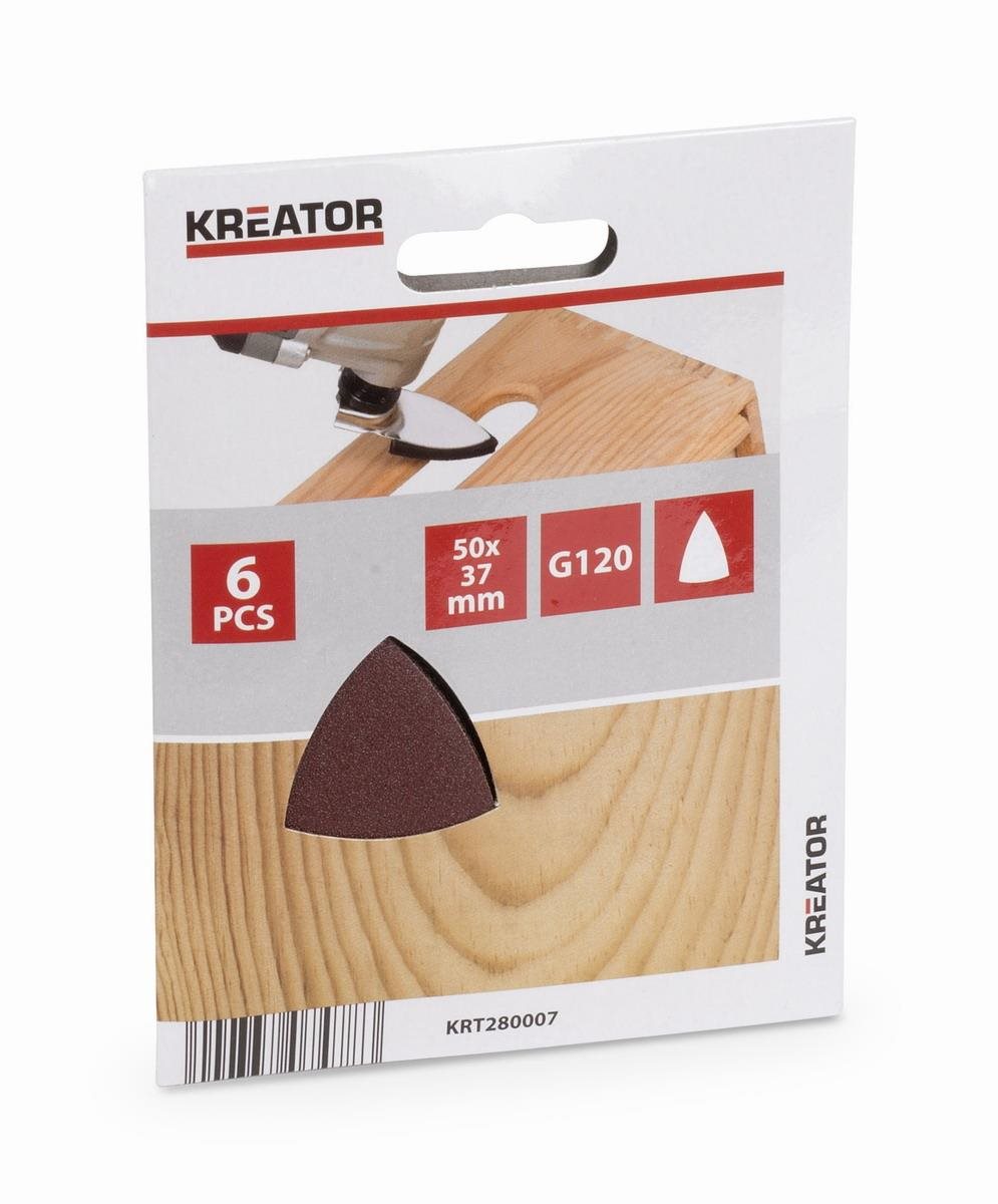 KRT280007 – Brúsny papier 50 mm prstového tvaru G120 6 ks Brúsny...