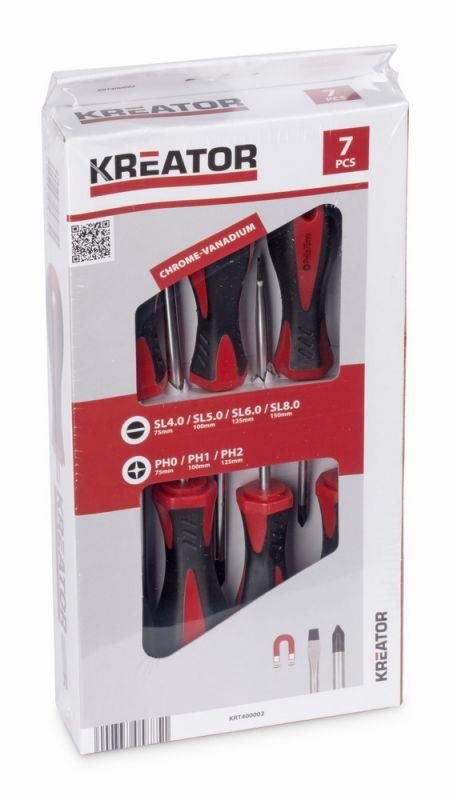 Kreator KRT400002 Sada skrutkovačov 7 ks SL/PH Sada skrutkovačov