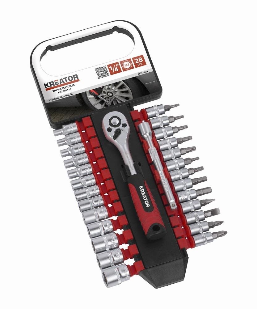 KRT500115 – 28-dielna gola sada 1/4" Gola sada