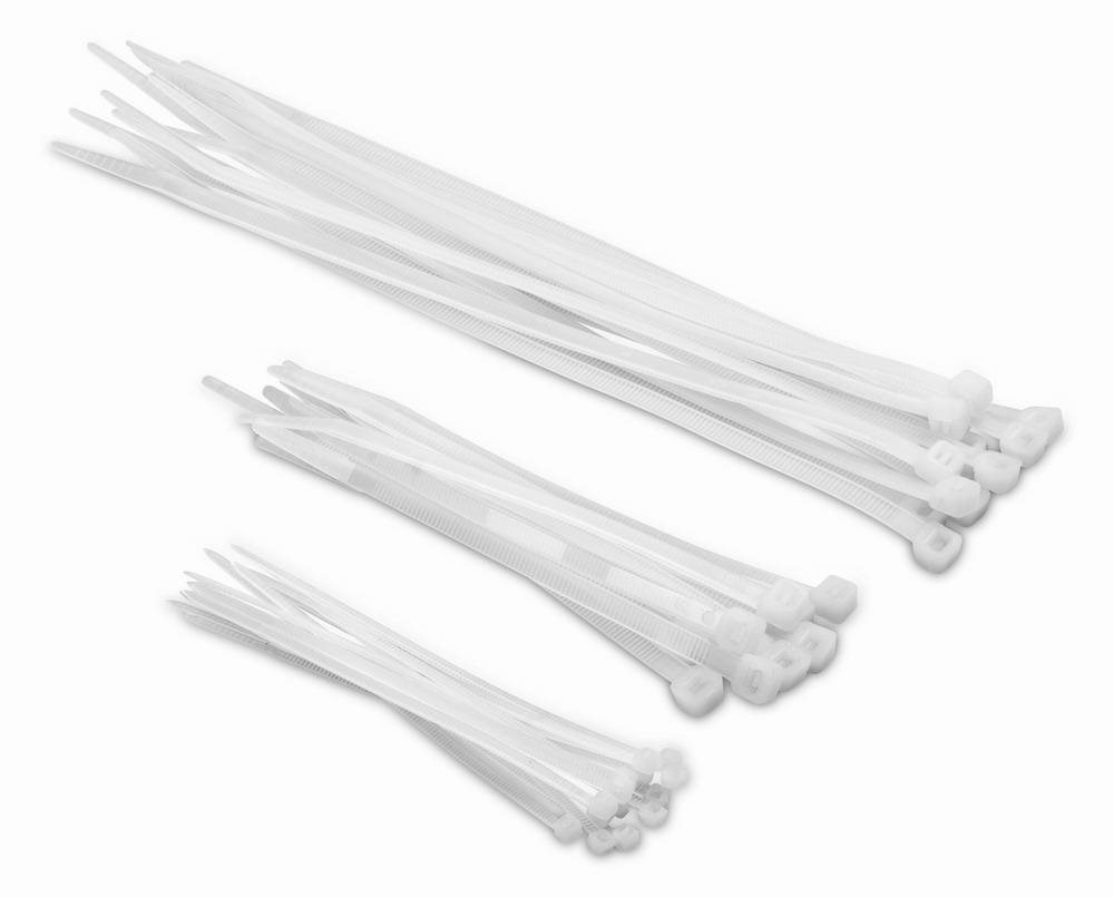 KRT556003 – Sťahovacie pásky biele 5,0 × 120 mm, 100 ks Sťahovacie...