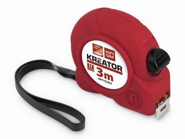 KRT702003 – Zvinovací meter mäkčené uchopenie 3 m Zvinovací meter