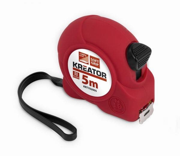 KRT702005 – Zvinovací meter mäkčené uchopenie 5 m Zvinovací meter