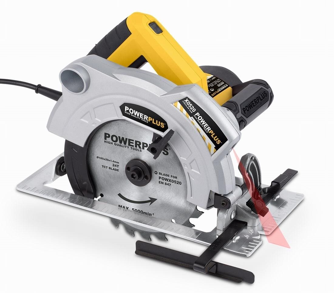 POWX0520 – Okružná píla 1500 W – 185 mm Okružná píla