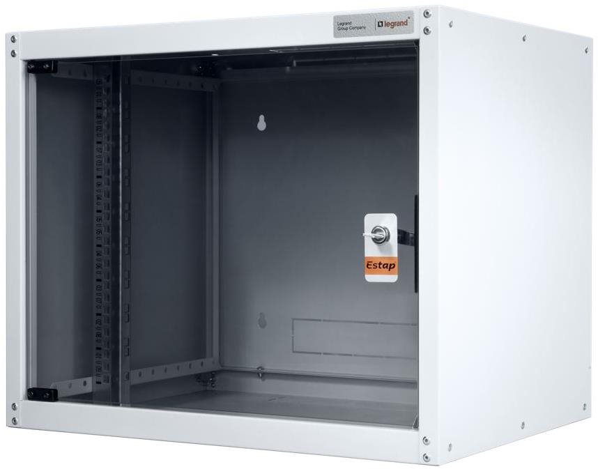 Legrand EvoLine Wanddatenschrank 7HE, 600x450mm, 65kg, Glastür...