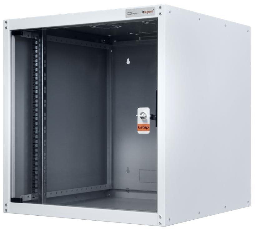 Legrand EvoLine Wanddatenschrank 9HE, 600x600mm, 65kg, Glastür...