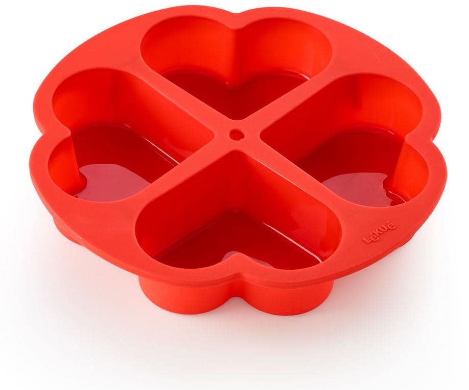LEKUE Forma na pečenie na 4 srdiečka Lékué Heart Cake Portion Forma...