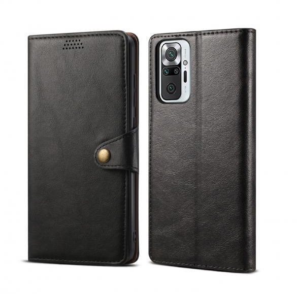 Lenuo Leather pour Xiaomi Redmi Note 10 Pro, noir Étui de téléphone...