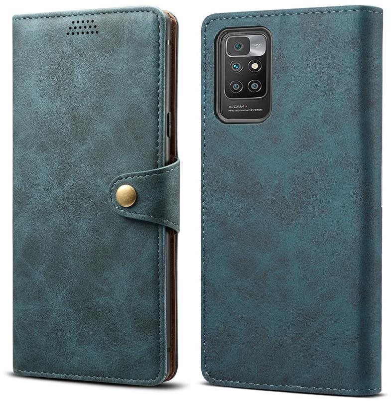 Lenuo Leather Flip-Case für Xiaomi Redmi 10 - blau Handyhülle