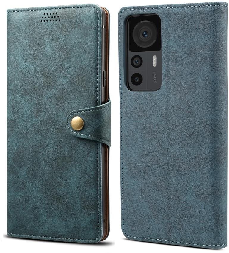 Lenuo Leather Xiaomi 12T/12T Pro kék flip tok Mobiltelefon tok