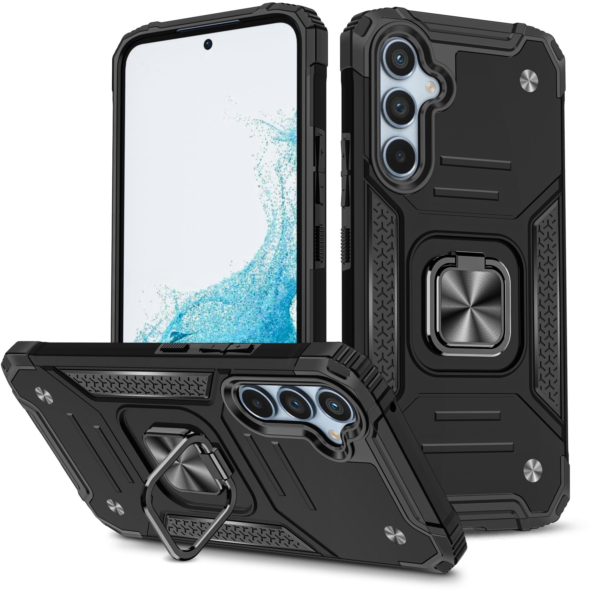 Lenuo Union Armor Samsung Galaxy A34 5G tok, fekete Telefon tok