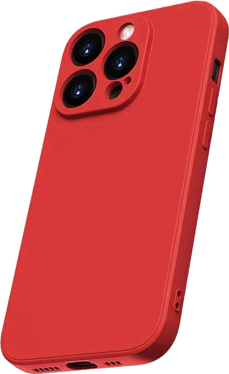 Lenuo TPU Hülle für iPhone 15 Pro Max rot Handyhülle