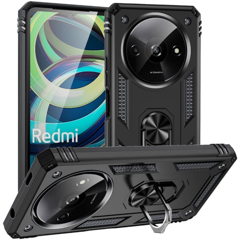 Lenuo Armor Hülle für das Xiaomi Redmi A3, schwarz Handyhülle