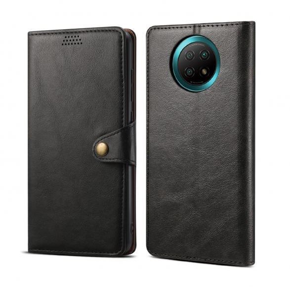 Lenuo Leather for Xiaomi Redmi Note 9T, Black Phone Case