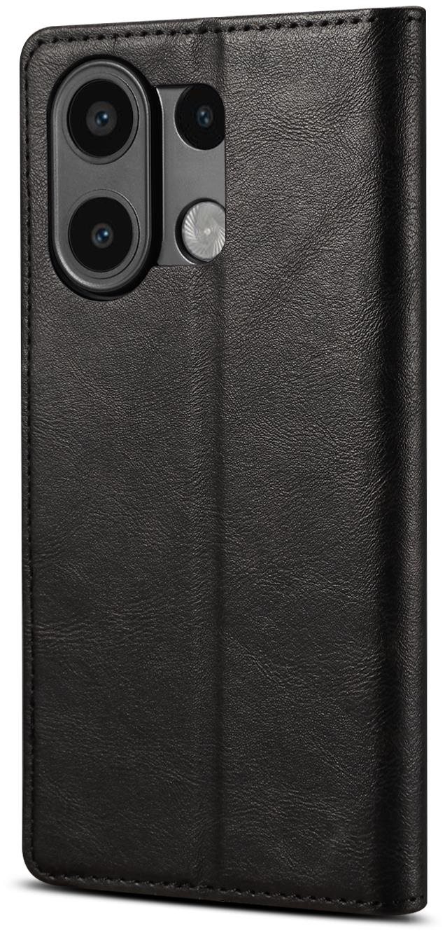 Lenuo Leather flipové puzdro na Xiaomi Redmi Note 13, čierna Puzdro...