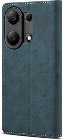 Lenuo Xiaomi Redmi Note 13 Pro kék bőr flip tok Mobiltelefon tok