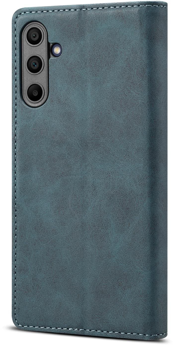 Lenuo Leather Flip Case für das Samsung Galaxy A15 blau Handyhülle