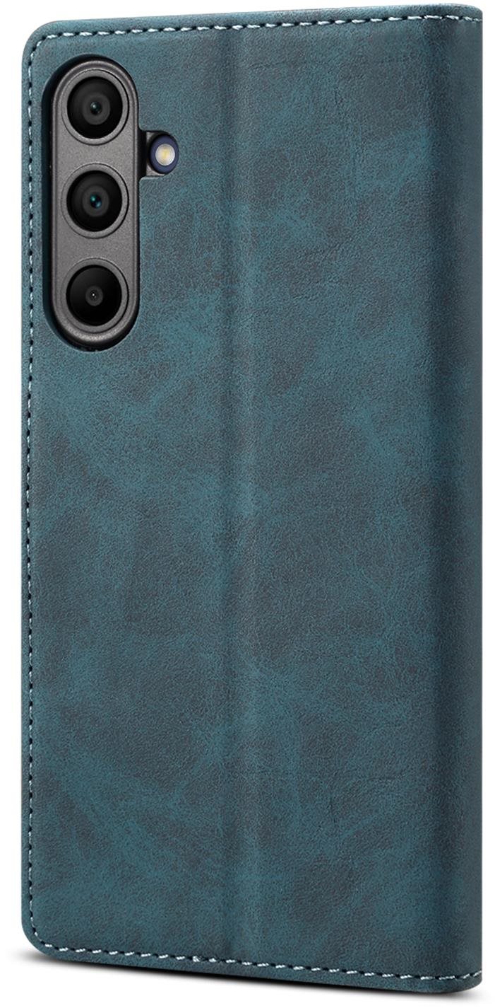 Lenuo Leather Flip Case für das Samsung Galaxy A35 blau Handyhülle