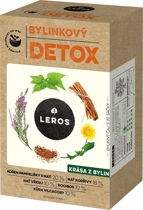 LEROS Natur  Detox, čitíci čaj 20x1.5g Čaj