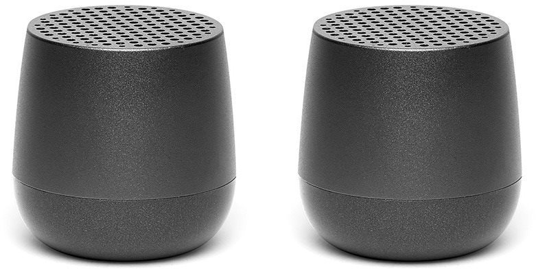 Lexon Twin Mino+ gris Enceinte Bluetooth