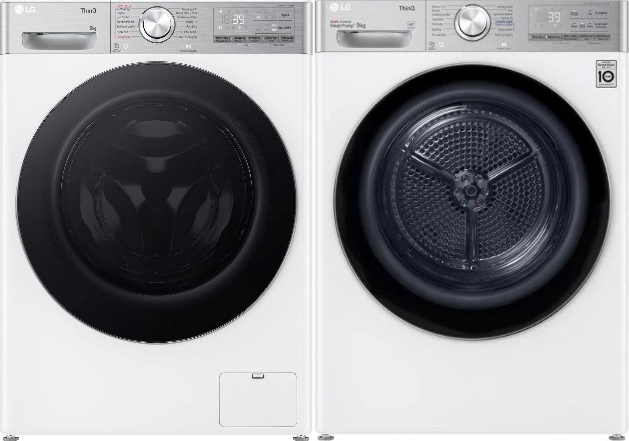 LG FSR9A94WC + LG RC91V9AV2QR Set práčka a sušička