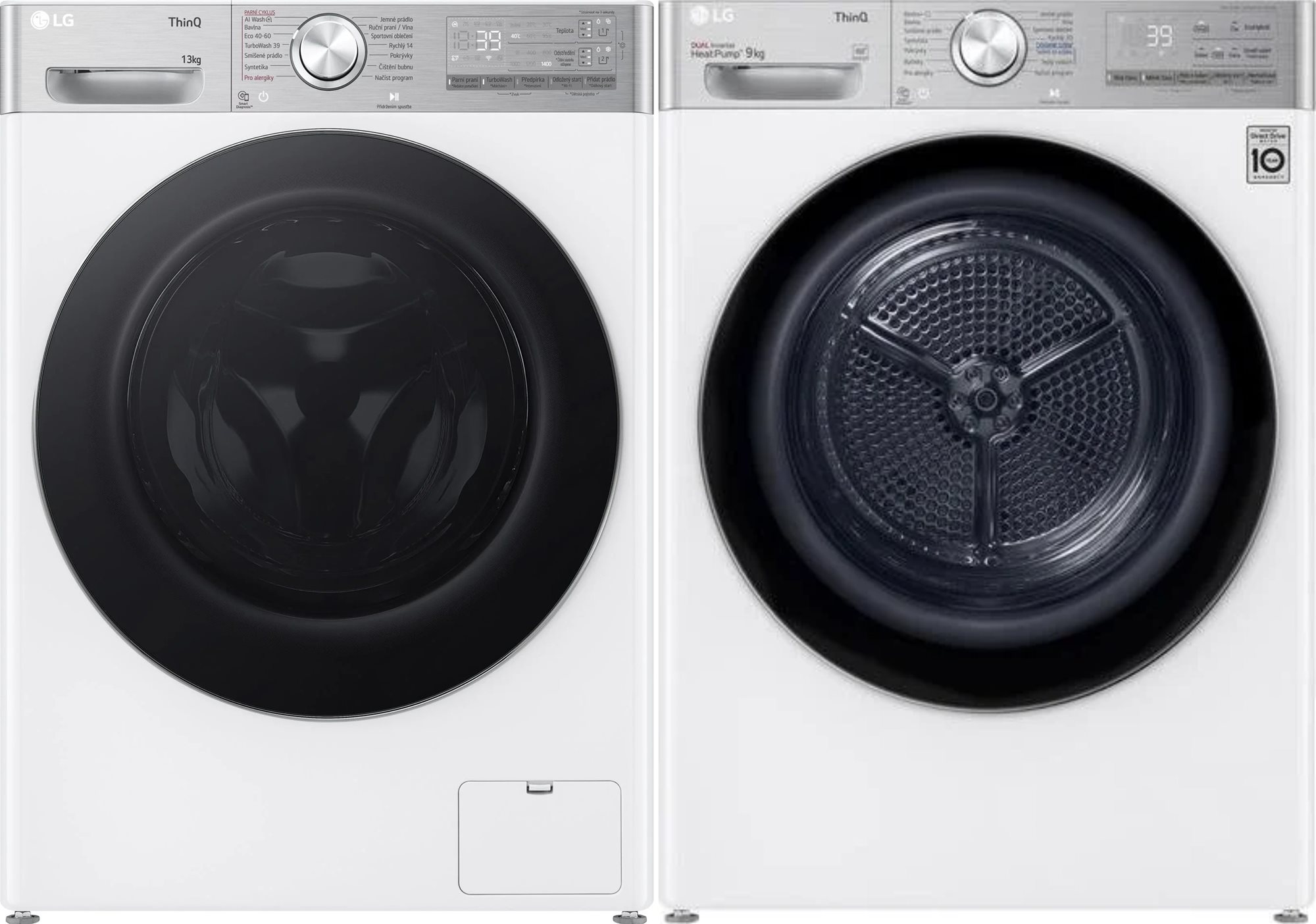 LG FASR9A34WC + LG RC91V9AV2QR Set práčka a sušička
