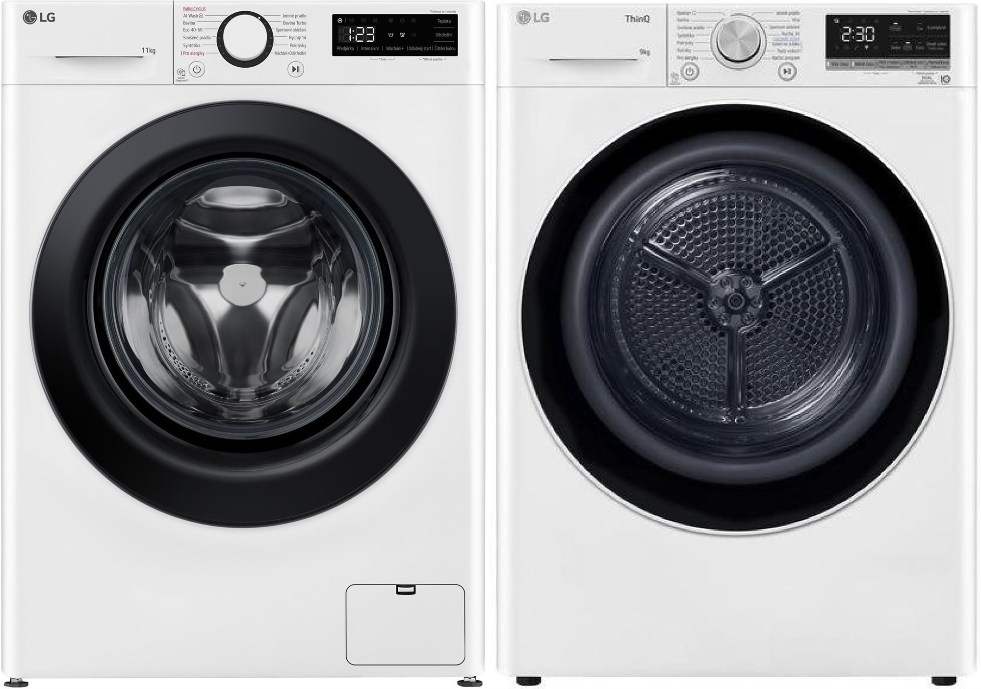 LG FPSR5A14WL + LG RC91V9AV4N Set práčka a sušička