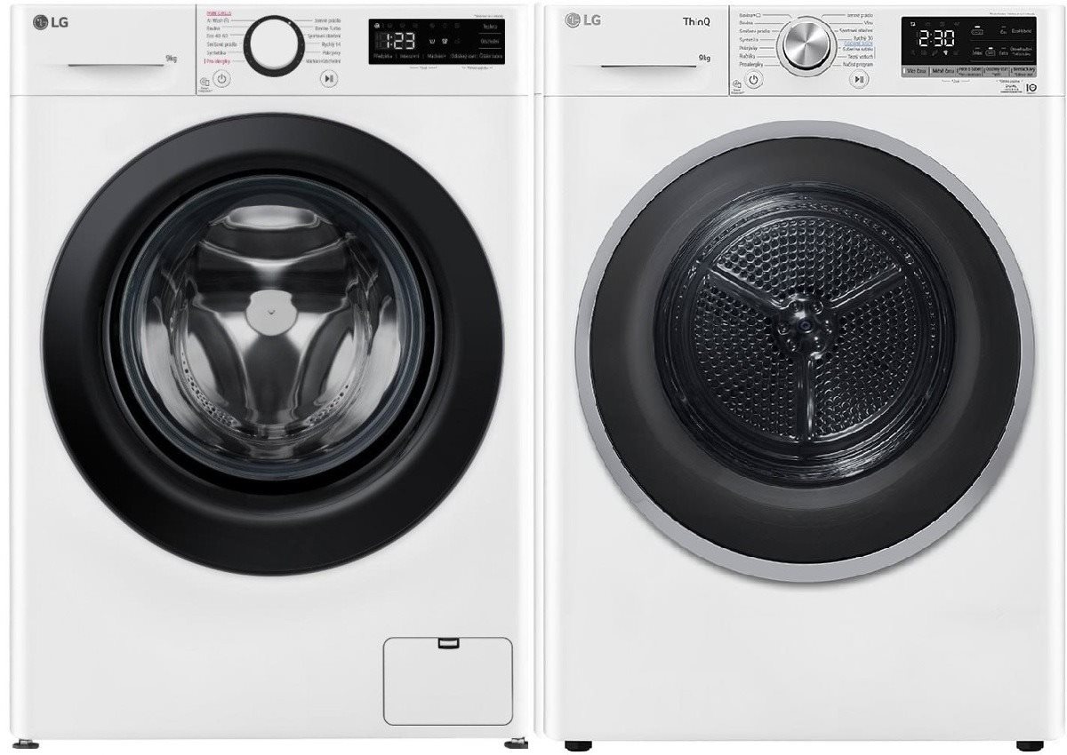 LG FSR5A94WL + LG RC91V9AVSN Set práčka a sušička