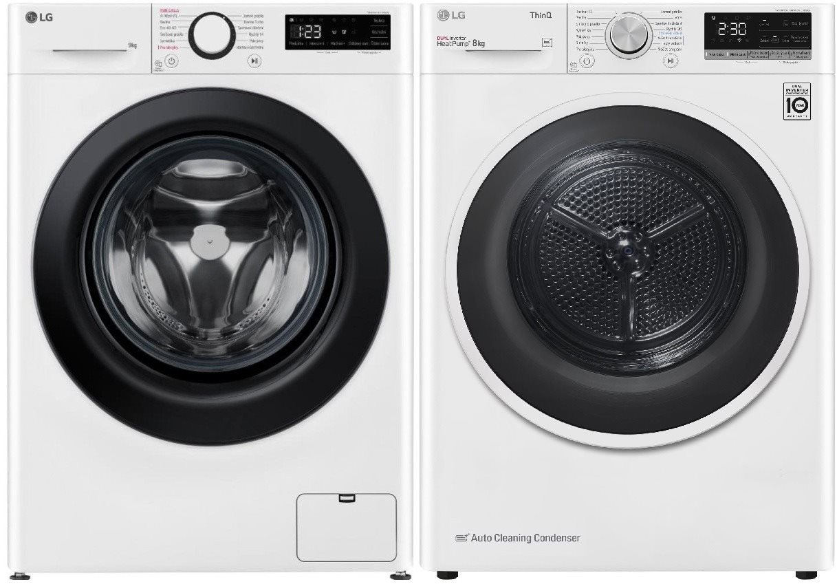 LG FSR5A94WL + LG RC8TV9AVHN Set pračka a sušička