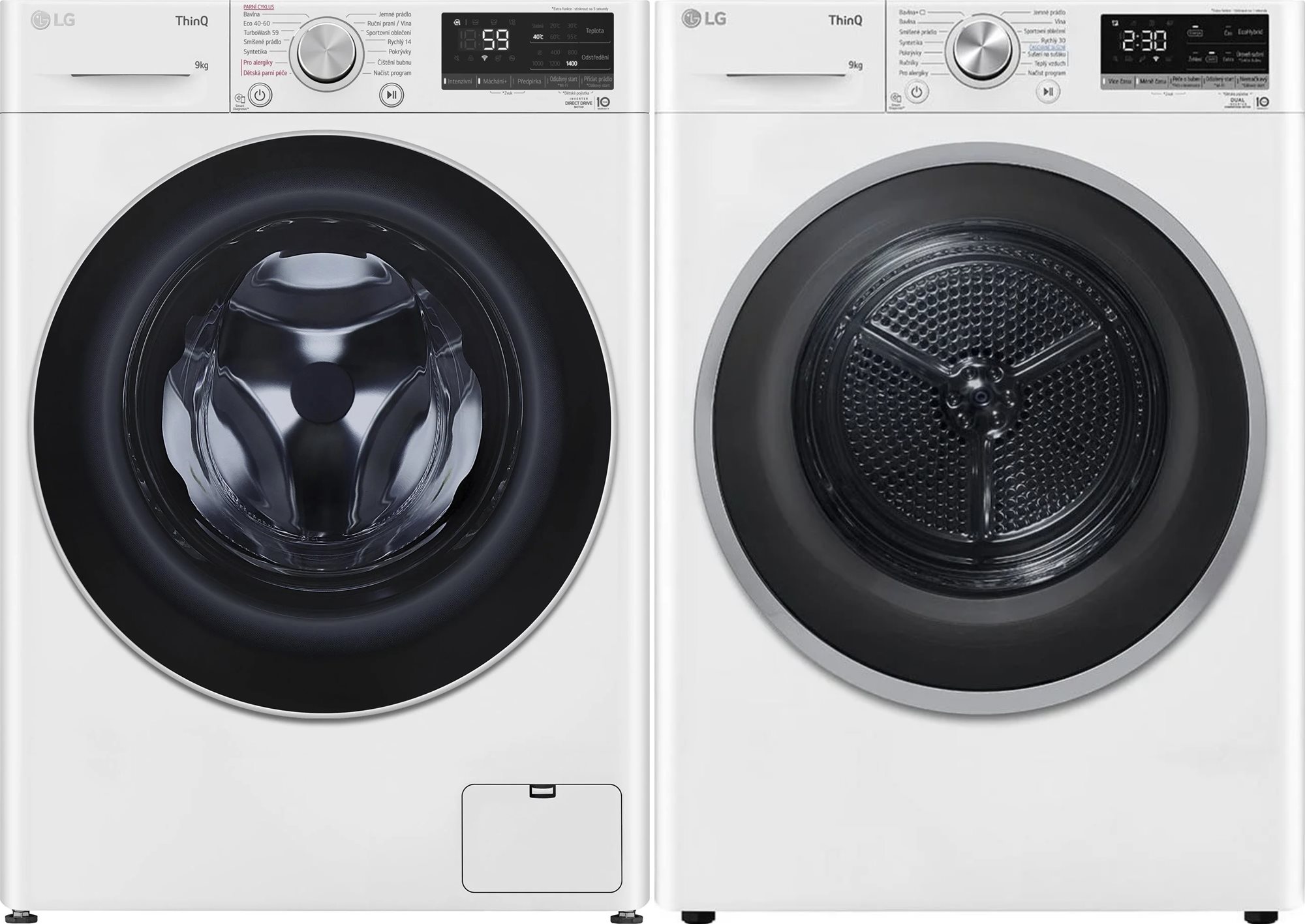 LG FA49V5VW1W + LG RC91V9AVSN Set práčka a sušička