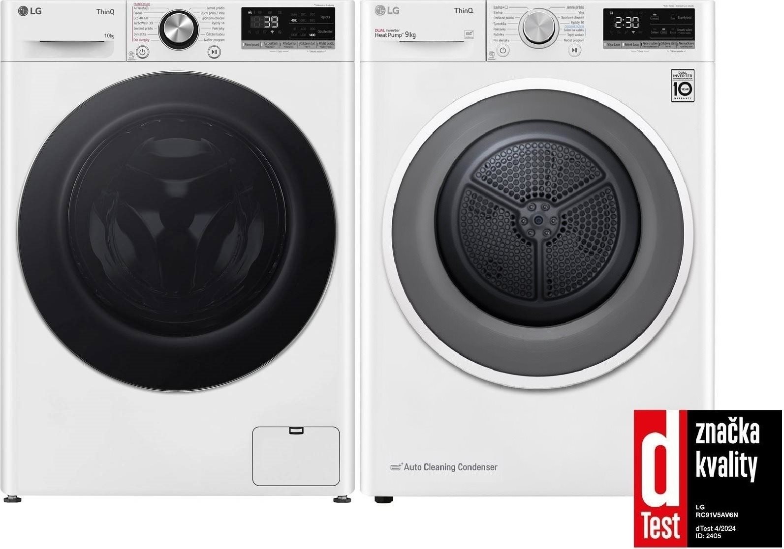 LG FSR7A04WC + LG RC91V5AV6N Set práčka a sušička
